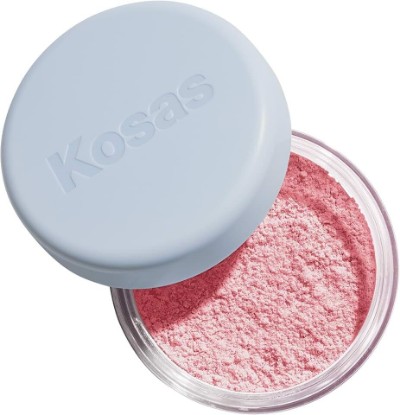 Picture of Kosas Cloud Set Talc-Free Loose Setting Face Powder, Ultra Sheer Pink | Talc-free loose setting powder to help absorb excess oil and blur the look of pores without feeling heavy.