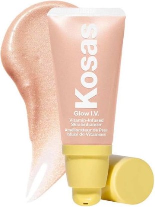 Picture of Kosas Glow I.V. - Vitamin-Infused Skin Illuminating Enhancer - Spark. Bonus Premium Korean Sheet Masque with Collagen