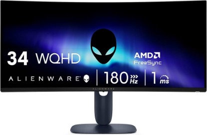 Picture of Alienware 34 Curved Gaming Monitor – AW3425DWM - 34-inch WQHD 180Hz 1ms Display, 1500R, AMD FreeSync Premium, VESA AdaptiveSync.