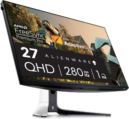Picture of Alienware AW2723DF Gaming Monitor - 27-inch (2560 x 1440) 240Hz Display (DP 1.4), 1ms Response Time, NVIDIA G-Sync, Preset OSD Modes, Height/Tilt/Swivel/Pivot Adjustability - Lunar Light