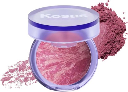 Picture of Kosas Blush Is Life Talc-Free Baked Powder Blush for Face, Cool Pinky-mauve | Hydrating baked blush with squalane and hyaluronic acid to deliver buildable color and a natural-looking glow.