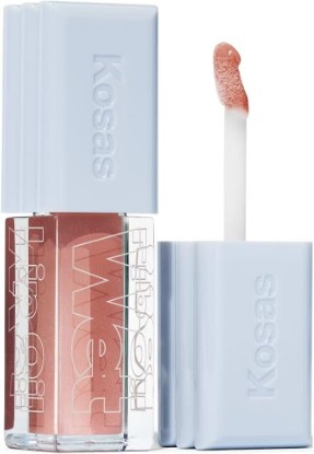 Picture of Kosas Wet Lip Oil Gloss - Hydrating Lip Plumping Treatment with Hyaluronic Acid & Peptides, Non-Sticky Finish (Unhooked)