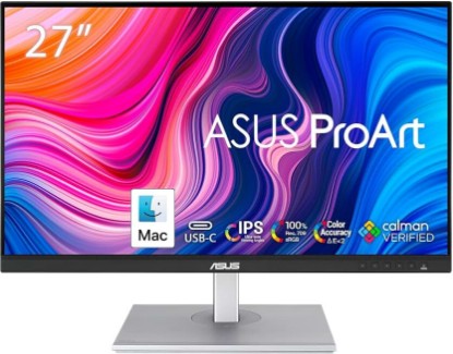 Picture of ASUS ProArt PA278CV 27 Inch 1440p QHD USB-C Professional Monitor | Calman Verified, Delta E < 2, Daisy Chain, USB Hub, IPS,Ergonomic Stand, 100% sRGB, Eye Care, Rec.709 TCO Certified EPEAT