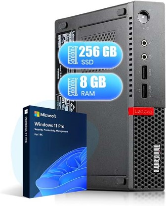Picture of Lenovo ThinkCentre M910q Tiny Desktop Computer Windows 11 Pro - Intel Core i5-6500T 2.5GHz, 8GB RAM, 256GB SSD, USB 3.0, DisplayPort, WiFi, BT Mini PC Win 11 (Renewed)