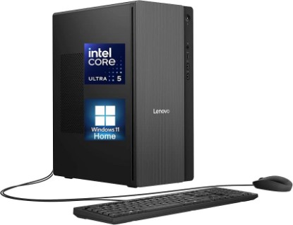 Picture of Lenovo IdeaCentre Tower Desktop Computer, 10-core Intel Ultra 5 225 AI PC | 16GB DDR5, 512GB SSD, HDMI + VGA, Wi-Fi 6E, RJ-45, USB-C, Wired Keyboard & Mouse, Windows 11 Home