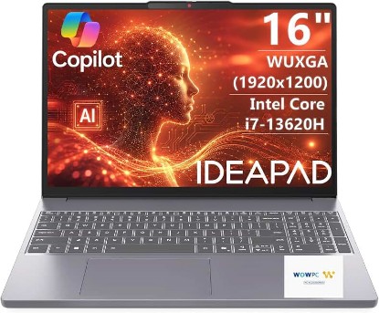 Picture of Lenovo IdeaPad Slim 3i • 15.3" WUXGA FHD+ Laptop • Intel Core i7-13620H • 2026 Edition • 16GB DDR5RAM • 1TB PCle SSD • Privacy Shutter • Dolby Audio • Copilot AI Key • WiFi 6 • Win 11