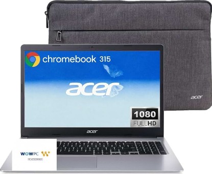 Picture of Acer Chromebook 15.6" FHD Laptop, Intel Processor N4500, 4GB RAM, 64GB Storage, ChromeOS, Numeric Keypad, Long Battery Life, Wi-Fi & Bluetooth, for Learning & Everyday Use