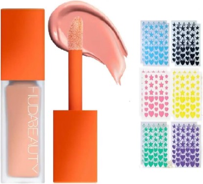 Picture of H.U.D.A BEAUTY #FAUXFILTER Under Eye Color Corrector Pink Pomelo (0.3 oz / 9 mL) + Bonus Acne Patch (36 Pieces)