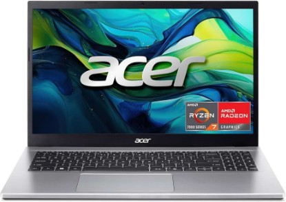 Picture of Acer Aspire Go 15.6" FHD Laptop|AMD Ryzen 7 7730U Processor|Copilot AI|AMD Radeon Graphics| Silver| 16GB RAM | 512GB SSD |Windows 11 Home |Bundle with Laptop Stand ENERGY STAR