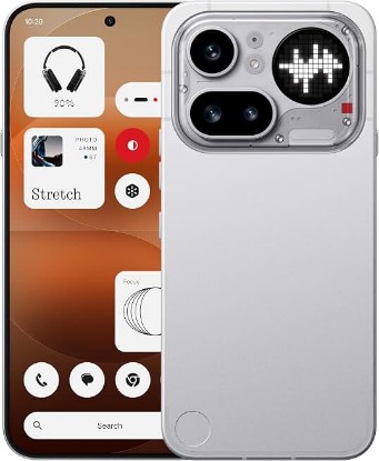 Picture of Nothing Phone (4a) Pro Cell Phone 2026 New, Unlocked Android 16 Smartphone, Triple-Lens Camera, AI Photo Edits, 6.83" 144Hz AMOLED Display, 5080mAh Battery, Dual-SIM Glyph Matrix (Sliver, 8+128GB)
