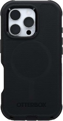 Picture of OtterBox iPhone 16 Pro Defender Series Case - Black | Tough, Rugged & Durable iPhone Case, Snaps on MagSafe, Multi-Layer, Impact Absorbing iPhone Case