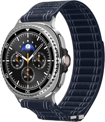 Picture of Spigen for Samsung Galaxy Watch Band, Lightweight Soft Hook and Loop Strap | For Galaxy Watch 9/8 44/40mm, 8 Classic 46mm Nylon Fabric Adjustable Men Women Sport Replacement Wristband WBF0