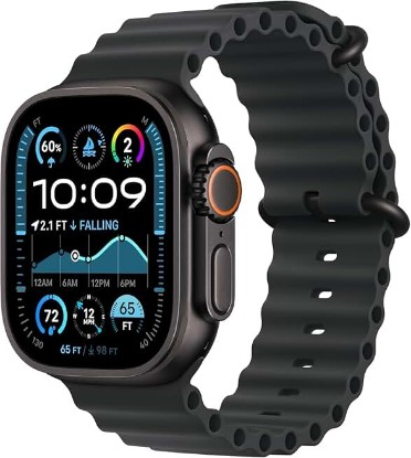 Picture of Apple Watch Ultra 2 (GPS + Cellular, 49MM) - Black Titanium Case with Black Ocean Band (Renewed Premium)