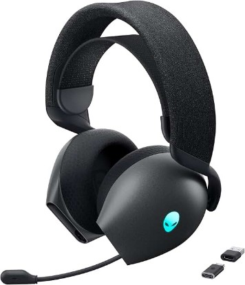 Picture of Alienware Wireless Gaming Headset, Active Noise Canceling | 2.4GHz Wireless, Dolby Atmos, Hi-Res Audio, 20Hz–40kHz Frequency, 32 Ohm Impedance, Dark Side of the Moon