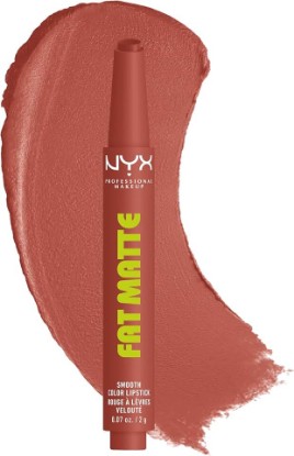 Picture of NYX PROFESSIONAL MAKEUP Fat Matte Lipstick, Pigmented, Smoothing, & Non-Drying Lip Crayon, Long Lasting Lip Makeup, Vegan & Cruelty Free - Rose Robe (Rose Nude)