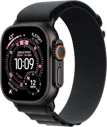 Picture of Apple Watch Ultra 3 [GPS + Cellular 49mm] Running & Multisport Smartwatch w/Rugged Titanium Case w/Black Alpine Loop - M. Satellite Communications, Advanced Health & Fitness Tracking