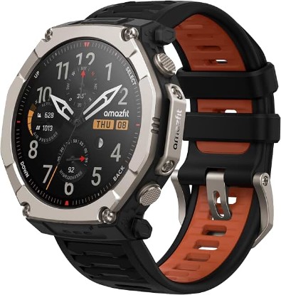 Picture of Amazfit T-Rex Ultra 2 Smart Watch, 1.5" AMOLED Sapphire Glass, iOS/Android | 51mm, 30-Day Battery, Dual-Band GPS, Flashlight, Titanium Case, Water-Resistant, Rugged/Miltiary Style, Offline Maps