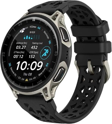 Picture of Amazfit Cheetah 2 Pro Smart Watch, 1.32" AMOLED Sapphire Glass, iOS/Android | 48mm, 20-Day Battery, Dual-Band GPS, Flashlight, Titanium Case, Water-Resistant, 32GB Storage, Offline Maps, 170 Workout Mode