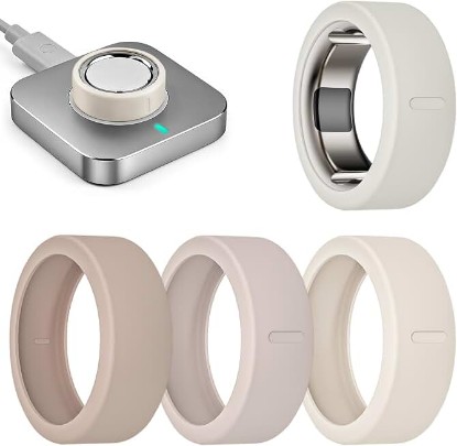 Picture of 4 Pack Ring Cover for Oura Ring Gen 4/4 Ceramic/Oura Ring Gen 3 | Anti-Scratch Elastic Silicone Protector for RingConn Gen 3/Gen 2/Gen 2 Air and Ultrahuman