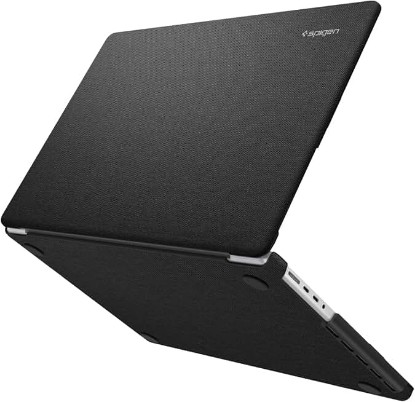 Picture of Spigen for MacBook Pro 14 inch Case M5/Pro/Max (2026) M4/M3/M2/M1/Pro/Max (2025-2021) A3427 A3426 A3434 A3112 A3185 A3401 A2918 A2992 A2779 A2442, Urban Fit Premium Knit Fabric Case, Black | Hard Shell with Premium Knit Texture, Minimalist Design for M5-M1 & Pro/Max Series (2026/25/24/23/21) - Black