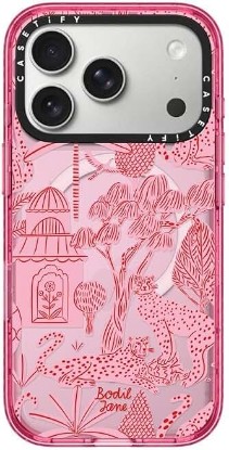 Picture of CASETiFY for iPhone 17 Pro Case - Impact Compatible with MagSafe | 8.2 ft. 4x Military Grade Drop Protection | Cheetah Paradise Pink | Pink ClimatePartner certified