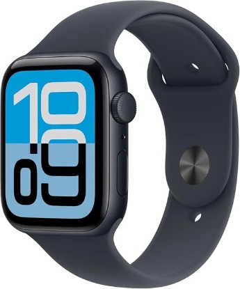 Picture of Apple Watch SE 3 [GPS 44mm] Smartwatch with Midnight Aluminum Case with Midnight Sport Band - M/L