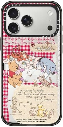 Picture of CASETiFY for iPhone 17 Pro Max Case - Impact Compatible with MagSafe | Winnie the Pooh CoLab | 8.2 ft. 4x Military Grade Drop Protection | Winnie The Pooh Picnic Collage Phone Case | Black