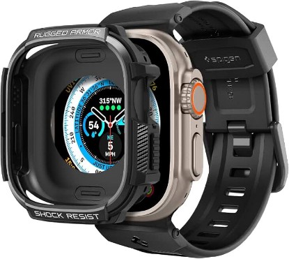 Picture of Spigen Rugged Armor and Rugged Band Designed for Apple Watch Ultra3/Ultra2/Ultra 49mm