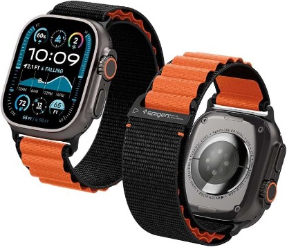 Picture of Spigen for Apple Watch Band, Lightweight Adjustable Fabric Strap | For Apple Watch Ultra 3/2/1 49mm, Series 11/10 46mm, 9/8/7 45mm, SE3/SE2/SE/6/5/4 44mm, 3/2/1 42mm