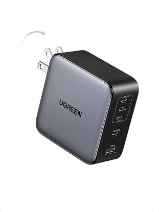 Picture of UGREEN Nexode 200W GaN USB C Wall Charger, 4-Port Foldable Compact Fast Type-C Power Adapter Compatible with MacBook Pro/Air, Dell XPS, HP 14, iPad, iPhone 17/16/15 Series, Galaxy S25/S24, Pixel 10/9