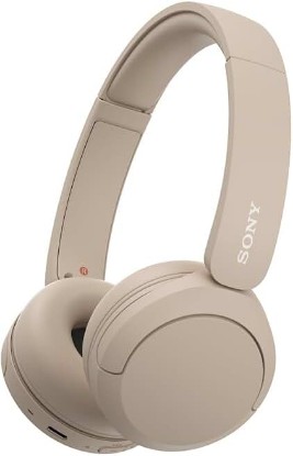 Picture of Sony WH-CH520 Wireless On-Ear Bluetooth Headphones with Mic, Cappuccino | Comfortable Lightweight Design, Up to 50 Hrs Battery with Quick Charging, Multipoint Connection, Clear Calls, Swivel design