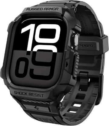 Picture of Spigen for Apple Watch Series 11/10 46mm Band with Case | Rugged Armor Pro Protective TPU Shock Proof Scratch Resistant Cover Strap