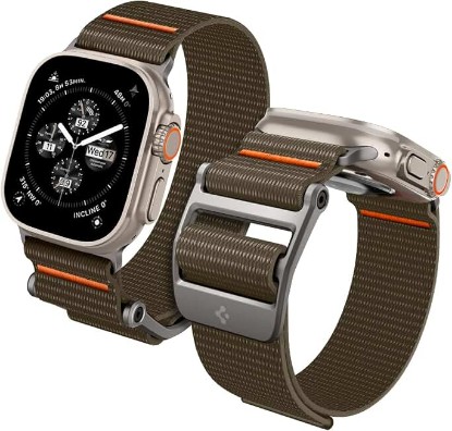 Picture of Spigen DuraPro Flex Ultra for Apple Watch Band, Lightweight Soft Strap | For Apple Watch Ultra 3/2/1 49mm, Series 10 46mm, 9/8/7 45mm, SE2/SE/6/5/4 44mm, 3/2/1 42mm Hook and Loop Wristband