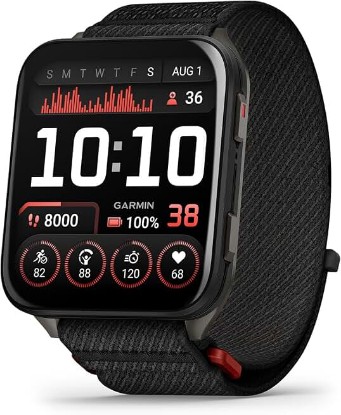 Picture of Garmin Venu® X1, Thin & Lightweight Smartwatch, 51mm, Black | 24/7 Health & Wellness Monitoring, Advanced Training Features, Built-In Flashlight, Scratch-Resistance Sapphire Lens