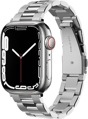 Picture of Spigen Modern Fit for Apple Watch Band, Stainless Steel Strap | For Apple Watch Series 11/10 42mm, 9/8/7 41mm, SE3/SE2/SE/6/5/4 40mm, 3/2/1 38mm