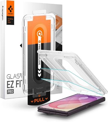 Picture of Spigen GlasTR EZ FIT Pro Screen Protector for Galaxy Z Fold 8 Ultra, Fold 7 | 9H+ Tempered glass, Scratch resistance, Auto-align tray, Lab-tested 100% clarity, Original touch, Case-friendly, 2 Pack
