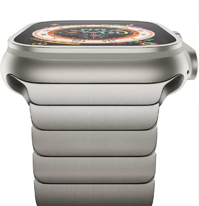 Picture of NewWays Metal Link Bracelet Band for Apple Watch Ultra 3 2 1, Series 3-11 | Premium Metal, Durable, Skin-Friendly, Built to Last