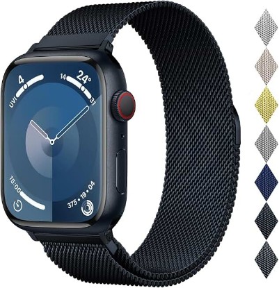 Picture of Milanese Loop Compatible with Apple Watch Bands 46 44 45 49mm Men and Women | For iWatch Series 11 10 9 8 7 6 5 4 SE Ultra 3/2/1, Stainless Steel Mesh and Magnetic Clasp, Perfect for Daily Wear, Business