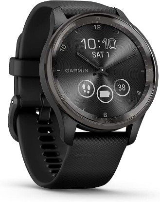 Picture of Garmin vívomove® Trend, Stylish Hybrid Smartwatch, 40mm, Black | Classic Analog Style and Essential Smart Features, Smartphone Notifications, Hidden Touchscreen Display