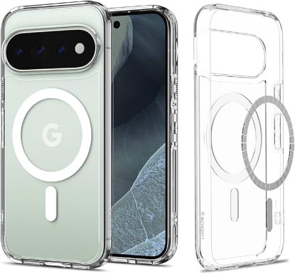 Picture of Spigen Ultra Hybrid MagFit for Google Pixel 11 Pro Case, Clear White | Compatible with Pixelsnap, Anti-Yellowing, Air Cushion Tech, Military-Grade Drop Protection, Compatible with MagSafe