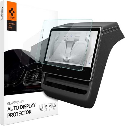 Picture of Spigen Screen Protector Matte for Model 3 (2024-2026), Model Y (2025-2026) | Aluminumacore 10H+ Tempered Glass, GlasTR Slim Matte, Wing-film Alignment, Designed for Model 3(2024-26), Model Y(2025-26) 8"