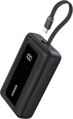 Picture of Anker Zolo Power Bank,20,000mAh 30W Portable Charger with Built-in USB-C | High-Speed Charging for iPhone 17 / 16 / 15 Series, Galaxy, and More ClimatePartner certified