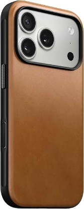 Picture of NOMAD Modern Leather Case English Tan Compatible with iPhone 17 Pro Leather Magsafe Charging Compatible Phone Case for iPhone 17 Pro