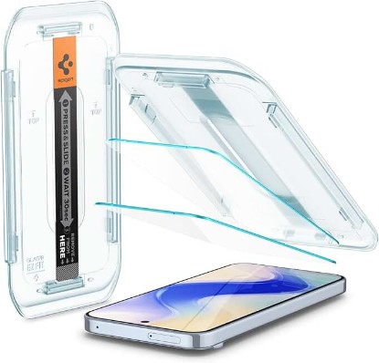 Picture of Spigen GlasTR EZ FIT Screen Protector for Pixel 10 Pro XL/9 Pro XL | Aluminum Enhanced 10H+ tempered glass, GlasTR EZ Fit auto align tray, 100% clarity, Original touch, Case-friendly, 2Pack