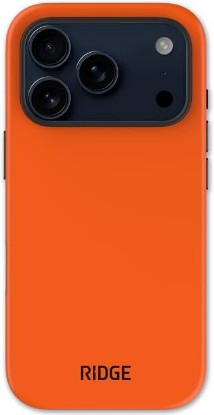 Picture of Ridge Case Compatible with iPhone 17 PRO - Compatible with MAGSAFE & Wireless Charging, Aluminum Control Buttons, Dual-Layer Construction, TPU Bumper with Drop Protection (Basecamp Orange)