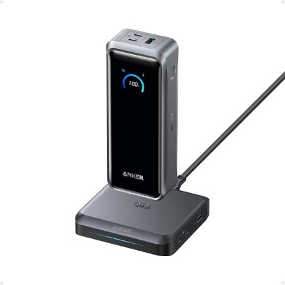 Picture of Anker Prime Power Bank, 26,250mAh 300W with Fast Charging Base | Powers Up to 6 Devices, Two-Way Charging, Flight-Safe, App Control, Ideal for Creators, MacBook, iPhone 17 Series, and More