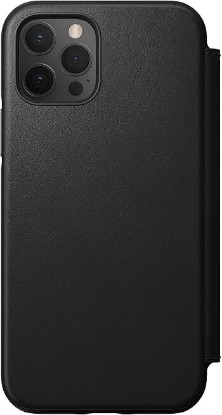 Picture of NOMAD Rugged Folio Wallet Phone Case for iPhone 12 Pro - MagSafe Compatible, 10ft. Drop Protection, Horween Leather - Black