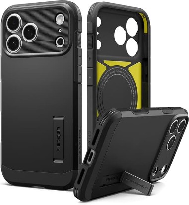 Picture of Spigen for iPhone 17 Pro Max Case, Tough Armor T MagFit [Camera Control Button] [Compatible with Magsafe] - Black