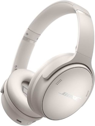 Picture of Bose QuietComfort Headphones - Wireless Bluetooth Headphones, Active Over Ear Noise Cancelling and Mic, USB-C Charging, Deep Bass, Up to 24 Hours of Playtime, White Smoke