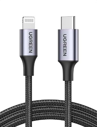 Picture of UGREEN USB C to Lightning Cable 6FT - MFi Certification Lightning Cable Compatible with iPhone 14/14 Pro/14 Pro Max, iPhone 13/12/11/X/XR/XS/8 Series, iPad 9, AirPods Pro, and More